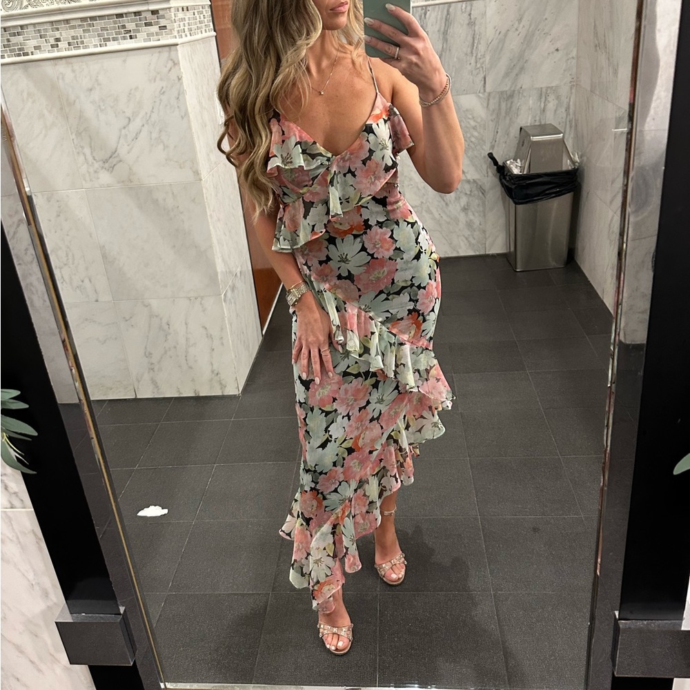 Zara’s Floral Print Ruffle Dress